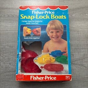Vintage Fischer Price Snap Lock Boats 1989 Rare